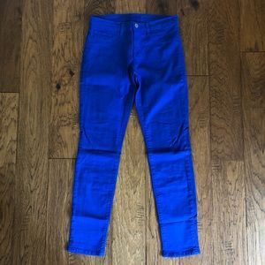 J Brand Bright Royal Blue Skinny Jeans